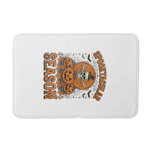 Spooktacular Season Vintage Halloween Skull Pumpki Bath Mat