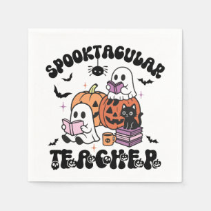 Spooktacular Teacher Ghost Halloween Napkin