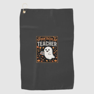 Spooktacular Teacher Halloween Ghost Design_1 Golf Towel