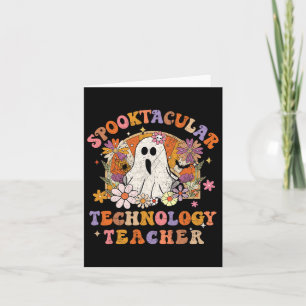 Spooktacular Technology Teacher Happy Halloween Ma Card