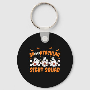 Spooktocular Sight Squad Ghost Halloween Optometry Key Ring
