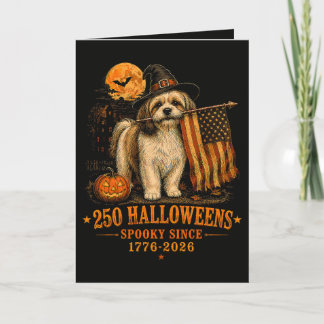 Spooky 250 Halloweens Shih Tzu Patriotic 1776-2026 Holiday Card