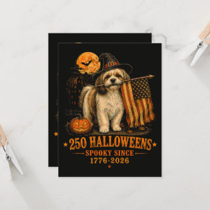 Spooky 250 Halloweens Shih Tzu Patriotic 1776-2026 Invitation
