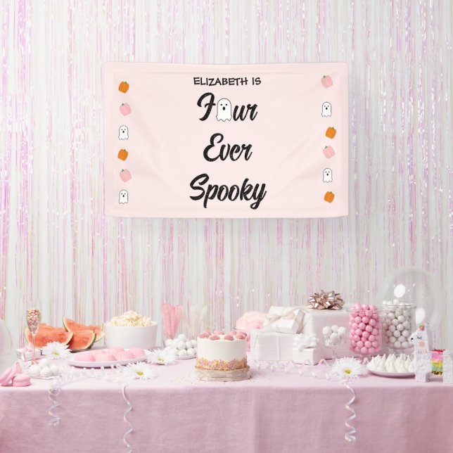 Spooky 4th Birthday Banner (Party)