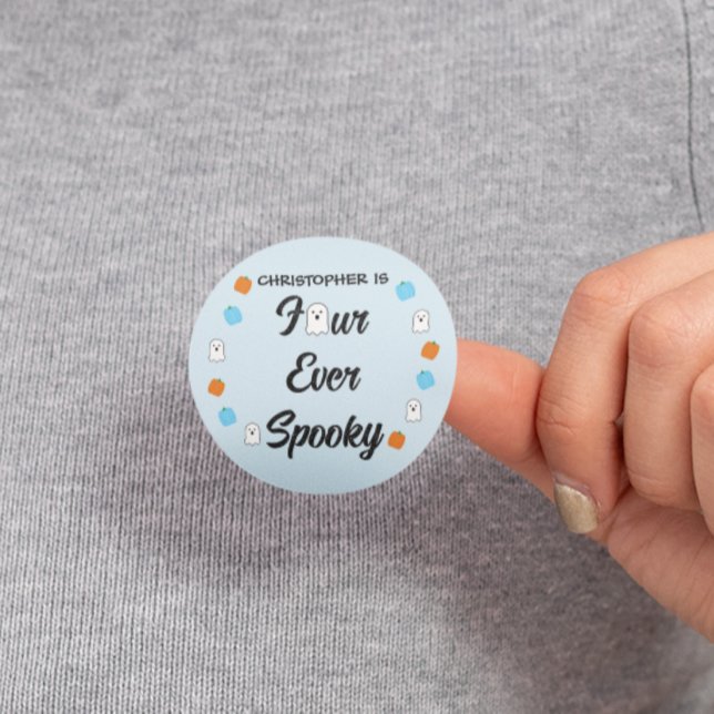 Spooky 4th Birthday Classic Round Sticker (Creator Uploaded)