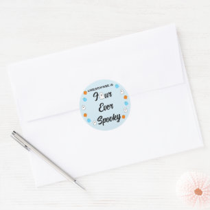 Spooky 4th Birthday Classic Round Sticker