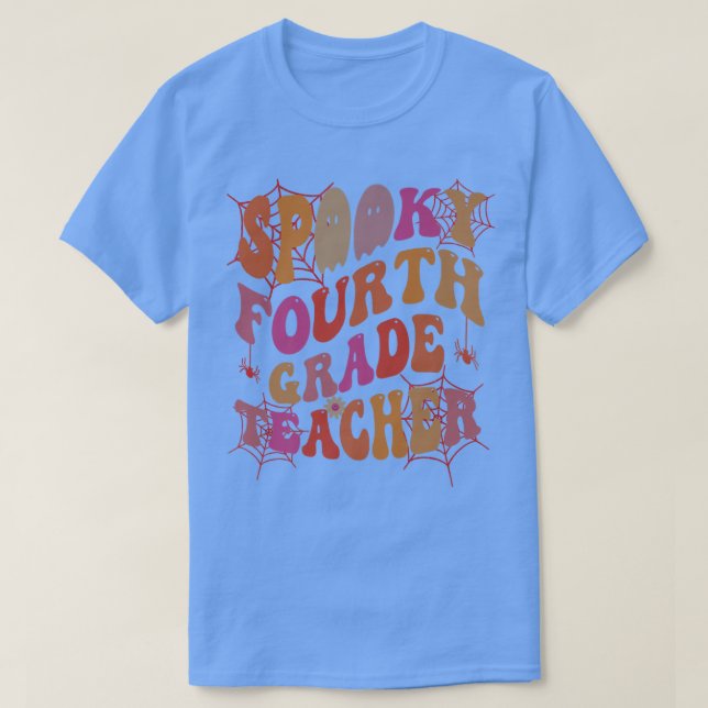 SPOOKY 4TH GRADE TEACHER Costume This Is My Fabool T-Shirt (Design Front)