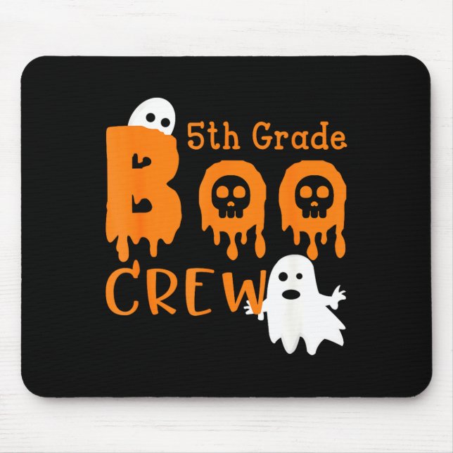 Spooky 5th grade boo crew - scary ghosts  mouse pad (Front)