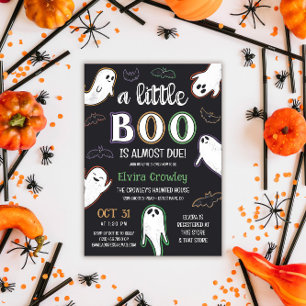 Spooky A Little Boo Halloween Baby Shower Invitation