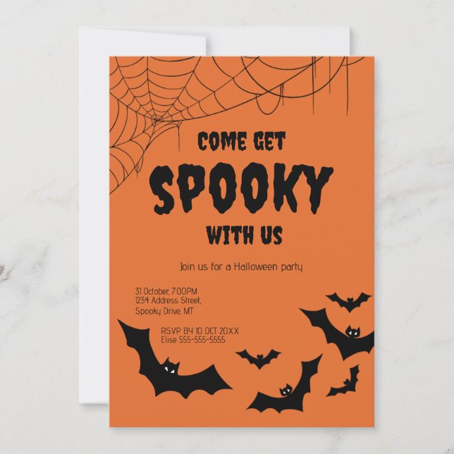 Spooky Adult Halloween Party Invitation (Front)