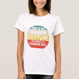 Spooky And Feral Racoon Funny Halloween T-Shirt