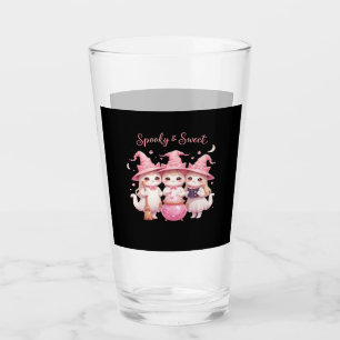 Spooky and Sweet Cute Witch Cat Oversized T-Shirt Glass
