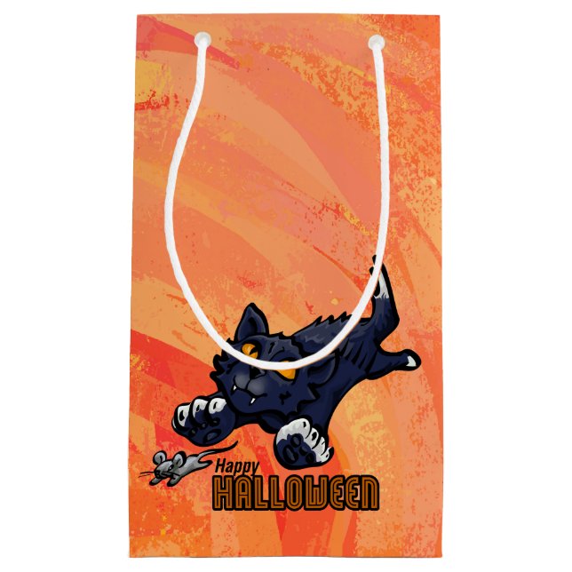 Spooky Animals Cat and Mouse Small Gift Bag (Front)