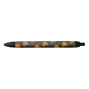 Spooky Animals Pumpkin Black Ink Pen