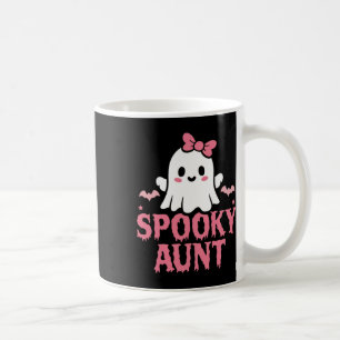 Spooky Aunt Family Cute Pink White Ghost Boo Hallo Coffee Mug