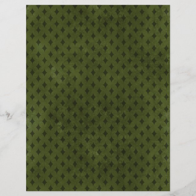 Spooky Autumn Gothic Scrapbook Paper Sheet (Front)