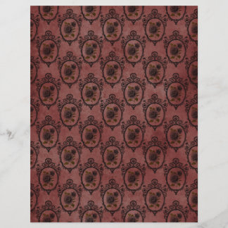 Spooky Autumn Gothic Scrapbook Paper Sheet