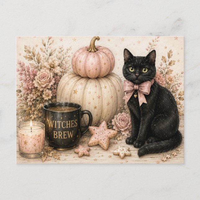 Spooky Autumn Halloween Postcard (Front)