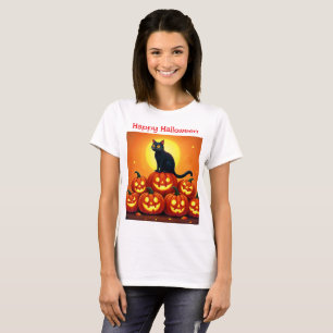 Spooky autumn night with glowing pumpkins T-Shirt