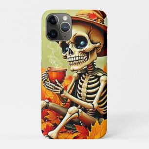 Spooky Autumn Skeleton's Coffee Break Design Case-Mate iPhone Case