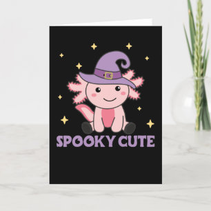 Spooky Axolotl Lovers Cute Animals For Halloween Holiday Card