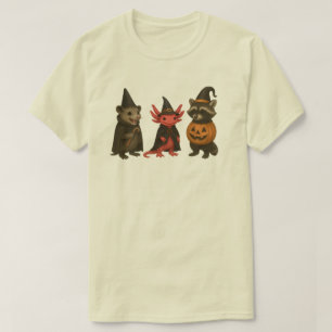 Spooky Axolotl Racoon Possum   Halloween Creeptob T-Shirt