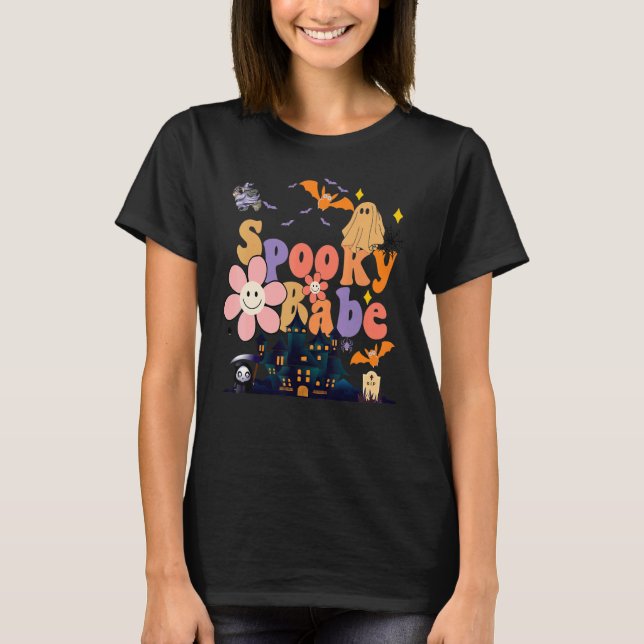Spooky Babe Cute Ghost Cute Halloween Costume T-Shirt (Front)