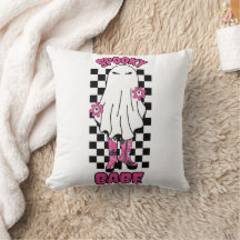 "Spooky Babe" Woman Halloween Ghost – Retro Pink