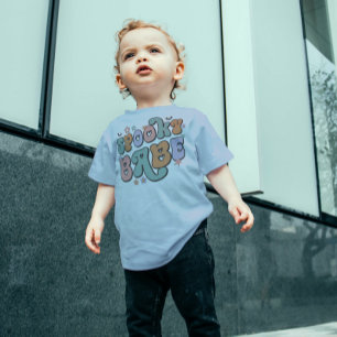 Spooky Baby colourful retro typography mood flower Baby Bodysuit