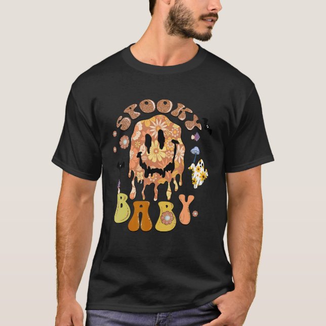 Spooky Baby Happy Halloween Fall Ghost Bat Cookies T-Shirt (Front)