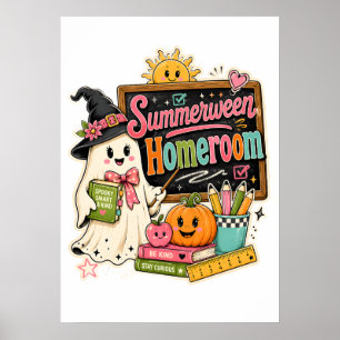 Spooky Back to School Halloween Graphic Design  Poster