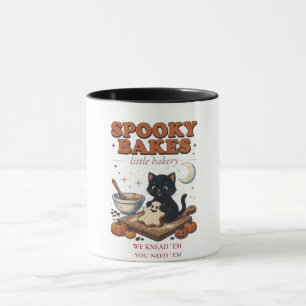 Spooky Bakes Shirt, Halloween Black Cat Tee Mug
