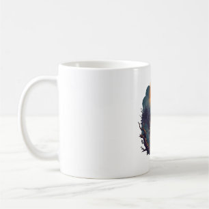 Spooky Barn Owl Haunted Branch Halloween Art Coffee Mug