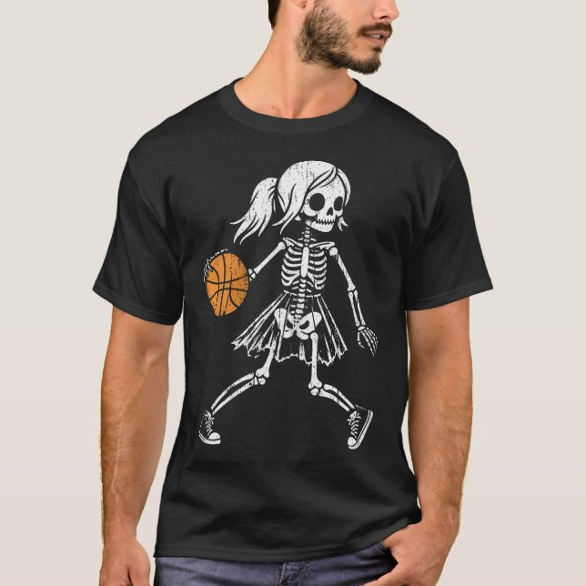 Spooky Basketball Skeletons Spooky Basketball Hall T-Shirt (Front)