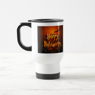 Spooky Bat Halloween Greeting Design Travel Mug