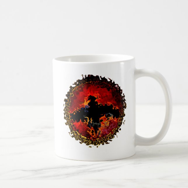 Spooky Bat Modern Art Coffee Mug (Right)