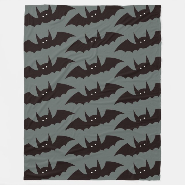 Spooky Bat Pattern Fleece Blanket (Front)
