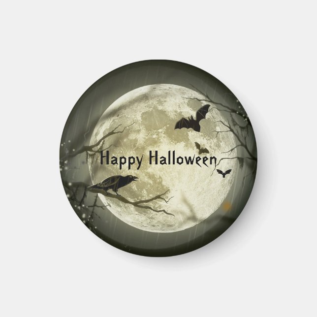 Spooky Bats Halloween Magnet (Front)