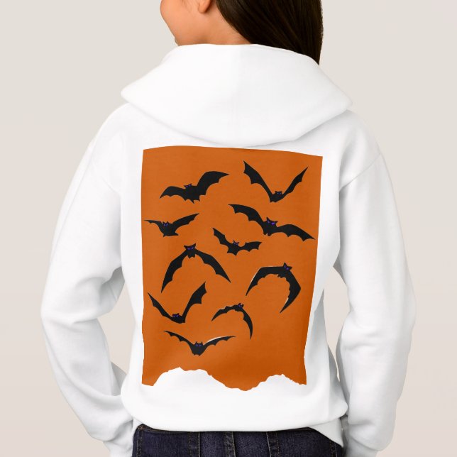 Spooky Bats Modern Happy Halloween Kids (Back)