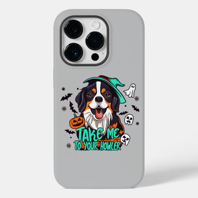 Spooky Bernese Halloween : Take Me to Your Howler Case-Mate iPhone Case (Back)