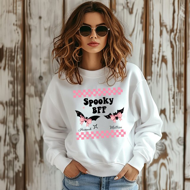 Spooky BFF Personalised Name Halloween Gift Sweatshirt (Creator Uploaded)
