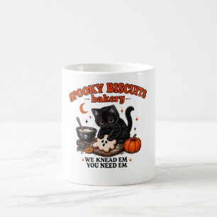 Spooky Biscuits Bakery Black Cat Hallloween Coffee Mug