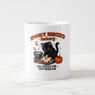 Spooky Biscuits Bakery Black Cat Hallloween Large Coffee Mug