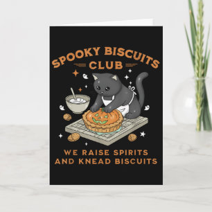 Spooky Biscuits Club Black Cat Pumpkin Halloween B Card
