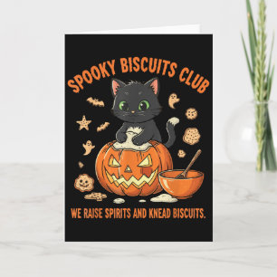 Spooky Biscuits Club Cat Funny Halloween Baking Card