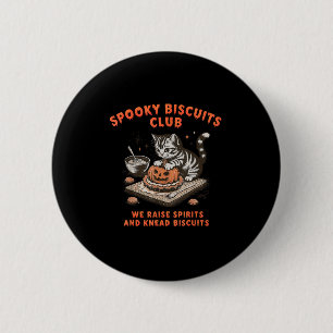 Spooky Biscuits Club Cat Halloween Baking  6 Cm Round Badge
