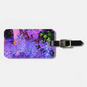 Spooky Black and Crimson Lily Garden Landscape Luggage Tag