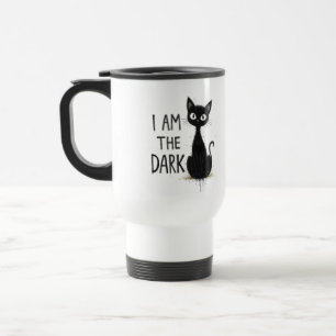 Spooky Black Cat Gothic Aesthetic Travel Mug