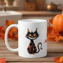 Spooky Black Cat Halloween Illustration Style