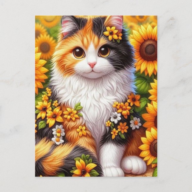 Spooky Black Cat Halloween Wallpaper — 2025 Night! Holiday Postcard (Front)